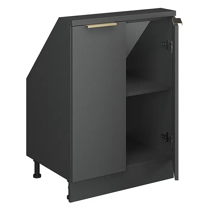 Küchenschrank für Dachschrägen R-Line 60 cm Anthrazit-Gold Art.-Nr. 60629 - 