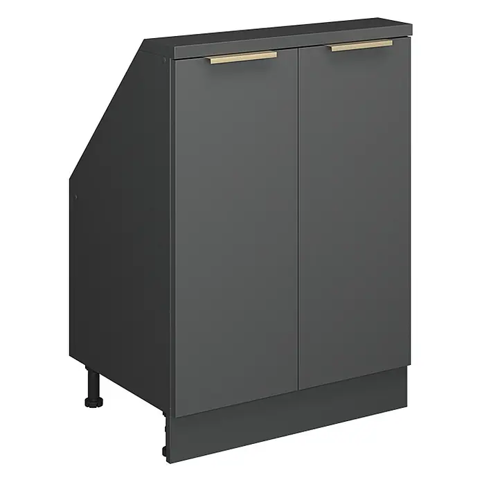 Küchenschrank für Dachschrägen R-Line 60 cm Anthrazit-Gold Art.-Nr. 60629 - 