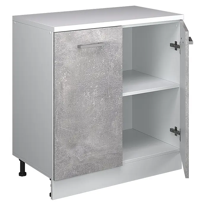 Küchenschrank für Dachschrägen R-Line 80 cm Beton Art.-Nr. 61818 - 