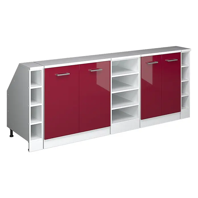 Küchenschrank für Dachschrägen R-Line 210 cm Rot Hochglanz Art.-Nr. 60144 - 