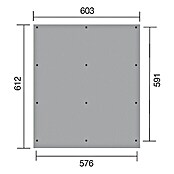 Weka Carport Optima Duo (6,12 x 6,03 m, Einfahrtshöhe: 2,15 m, Schneelast: 125 kg/m²)