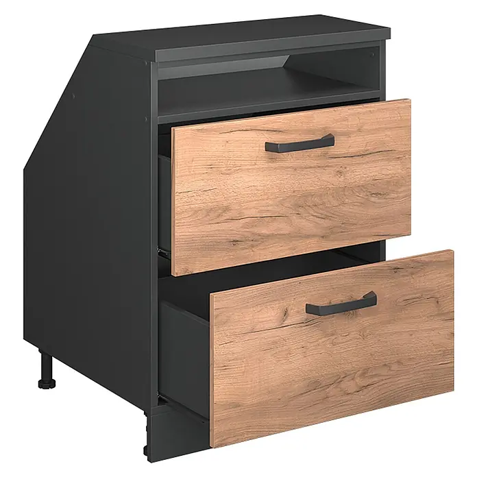 Küchenschrank für Dachschrägen R-Line 60 cm Goldkraft Eiche Art.-Nr. 60345 - 