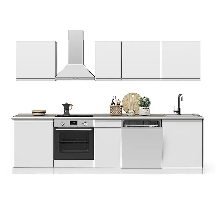 Küchenzeile R-Line 280 cm Weiß Art.-Nr. 70591 - 
