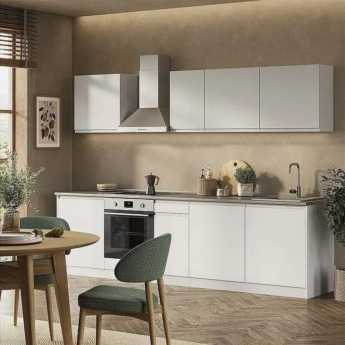 Küchenzeile R-Line 280 cm Weiß Art.-Nr. 70591 - 