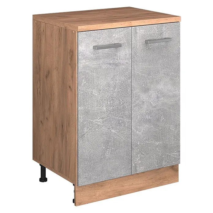 Küchenschrank für Dachschrägen R-Line 60 cm Beton Art.-Nr. 61758 - 
