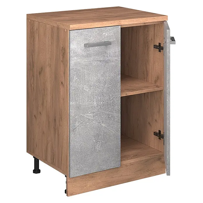 Küchenschrank für Dachschrägen R-Line 60 cm Beton Art.-Nr. 61758 - 