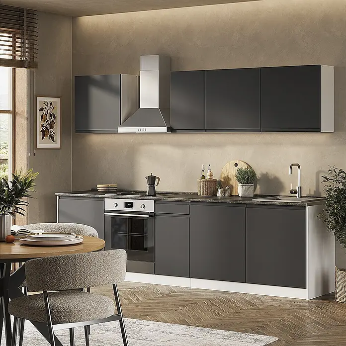 Küchenzeile R-Line 280 cm Anthrazit Art.-Nr. 70588 - 