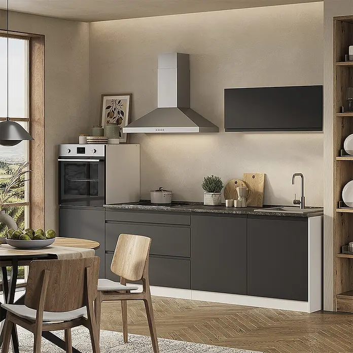 Küchenzeile R-Line 280 cm Anthrazit Art.-Nr. 70612 - 