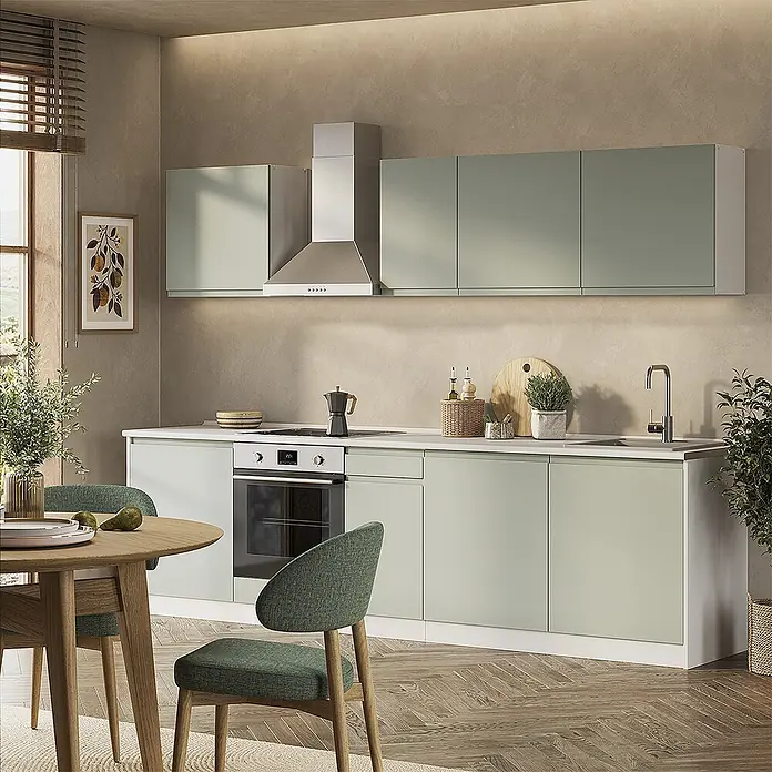 Küchenzeile R-Line 280 cm Pastellgrün Art.-Nr. 70589 - 