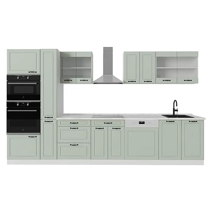 Küchenzeile R-Line 350 cm Mint Landhaus Art.-Nr. 70940 - 