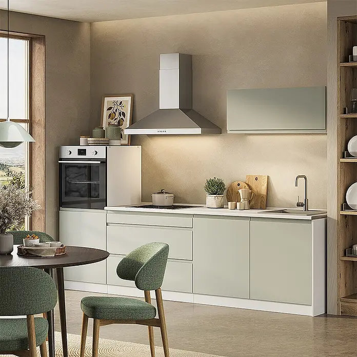 Küchenzeile R-Line 280 cm Pastellgrün Art.-Nr. 70613 - 