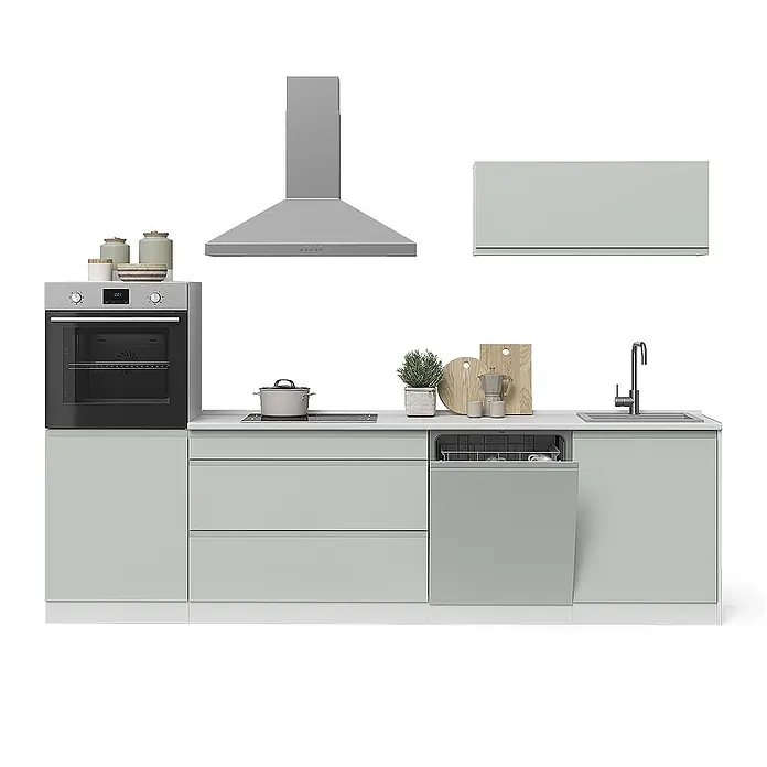 Küchenzeile R-Line 280 cm Pastellgrün Art.-Nr. 70613 - 