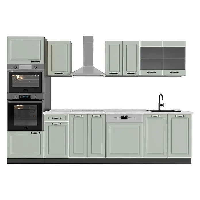 Küchenzeile R-Line 300 cm Mint Landhaus Art.-Nr. 70913 - 