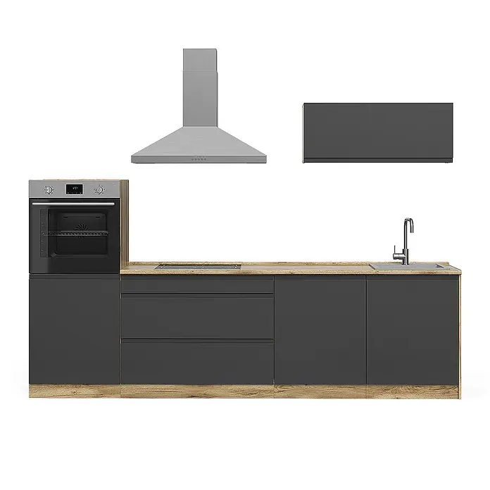 Küchenzeile R-Line 280 cm Anthrazit Art.-Nr. 70608 - 
