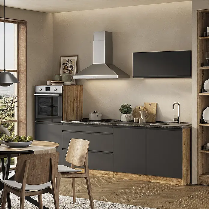 Küchenzeile R-Line 280 cm Anthrazit Art.-Nr. 70608 - 