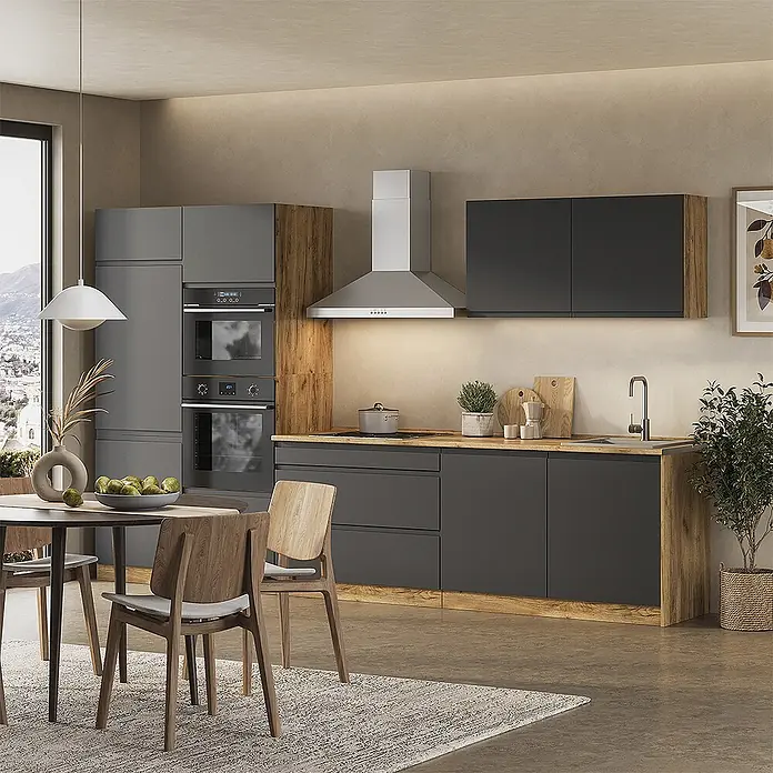 Küchenzeile R-Line 340 cm Anthrazit Art.-Nr. 70596 - 
