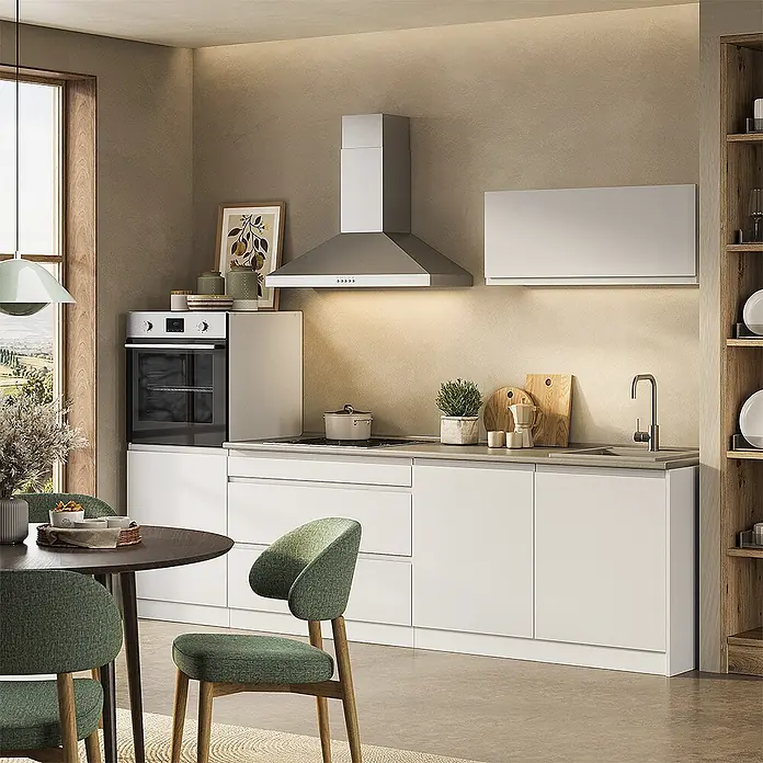 Küchenzeile R-Line 280 cm Weiß Art.-Nr. 70615 - 