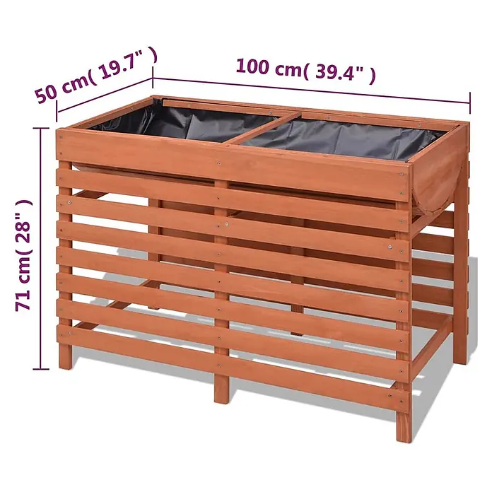 vidaXL Blumenkasten 100x50x71 cm Holz - 