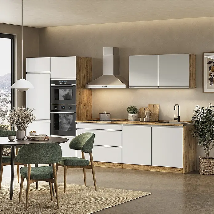 Küchenzeile R-Line 340 cm Weiß Art.-Nr. 70599 - 