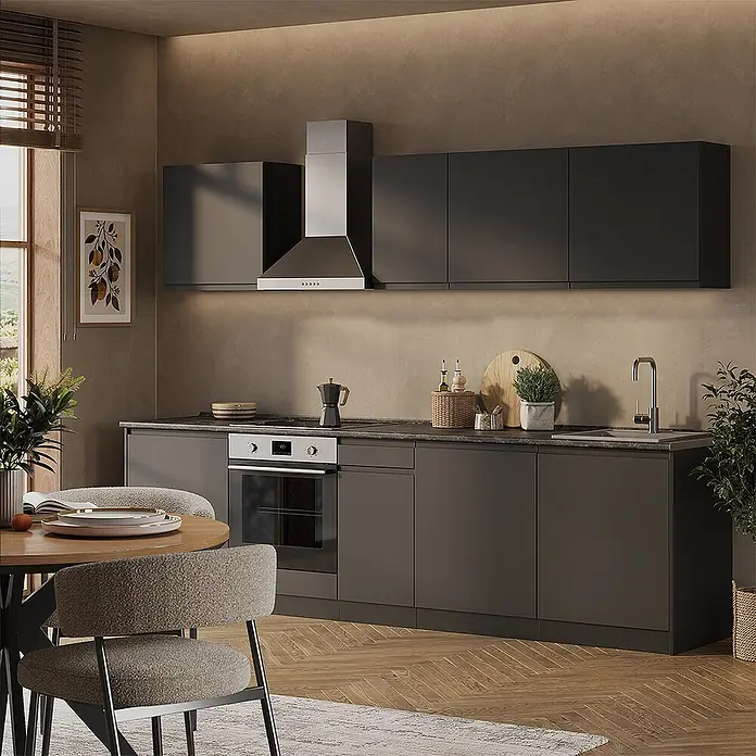 Küchenzeile R-Line 280 cm Anthrazit Art.-Nr. 70580 - 