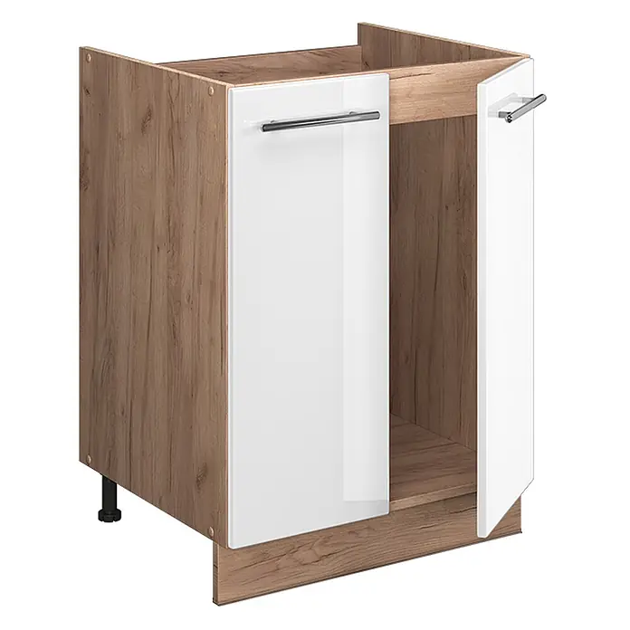 Spülenunterschrank Fame-Line 60 cm Weiß Hochglanz Art.-Nr. 65246 - 