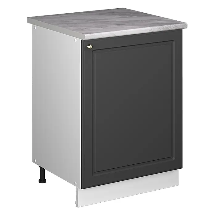 Küchenunterschrank Fame-Line 60 cm Anthrazit-Gold Landhaus Art.-Nr. 65114 - 