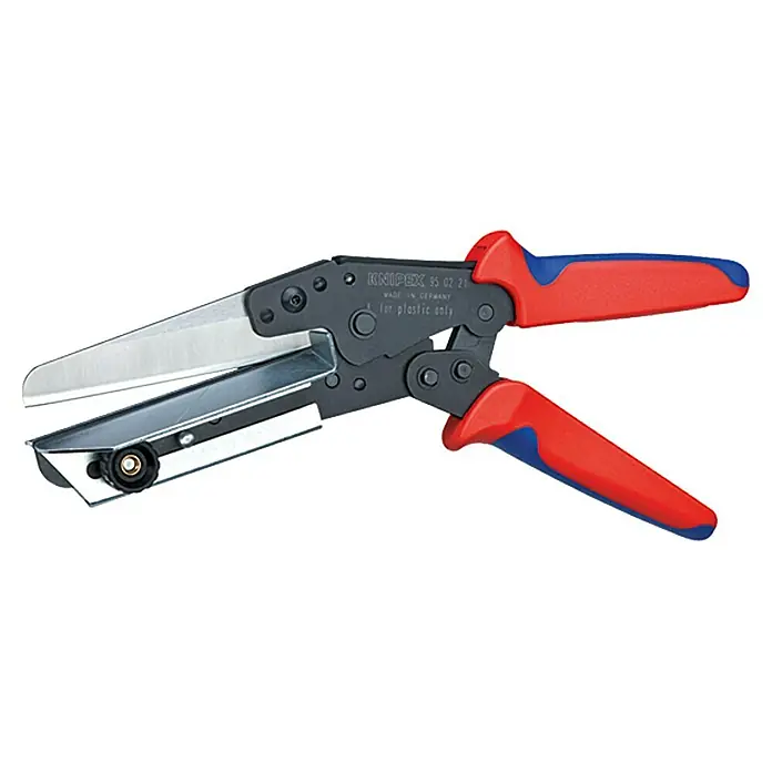 Knipex Schere - Geeignet für: Kunststoffprofile, Schnittlänge: 110 mm - KNIPEX 95 02 21 Kunststoffschneider für präzise Schnitte in Kunststoffe, ideal für professionelle Anwendungen und Heimwerker.