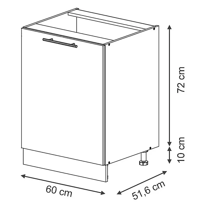 Küchenunterschrank Fame-Line 60 cm Goldkraft Eiche Art.-Nr. 65164 - 