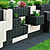 Pflanzstein Rasterstein (Anthrazit, 40 x 20 x 25 cm, Beton)