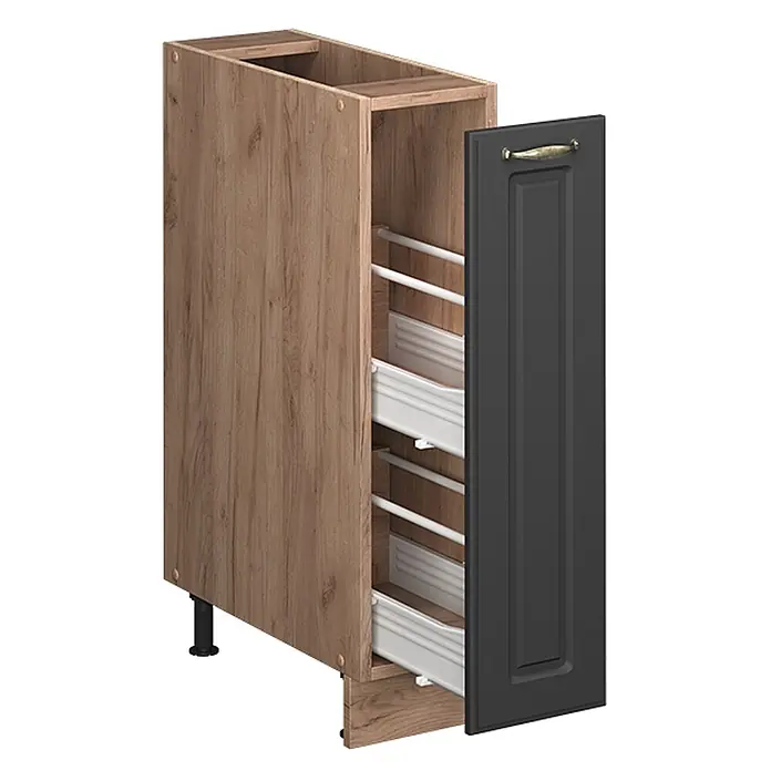 Apothekerschrank Fame-Line 20 cm Anthrazit-Gold Landhaus Art.-Nr. 61685 - 