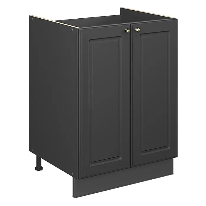 Spülenunterschrank Fame-Line 60 cm Anthrazit-Gold Landhaus Art.-Nr. 65254 - 