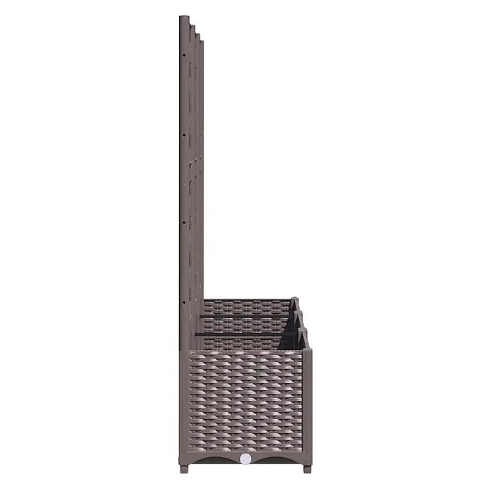 vidaXL Garten Pflanzgefäß mit Spalier Braun 120 x 40 x 136 cm PP - 