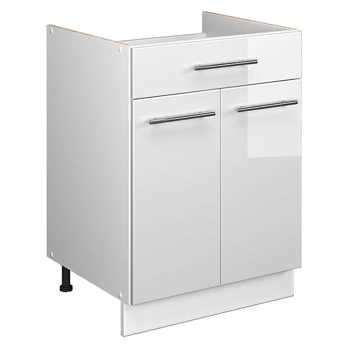 Küchenunterschrank Fame-Line 60 cm Weiß Hochglanz Art.-Nr. 60989 - 