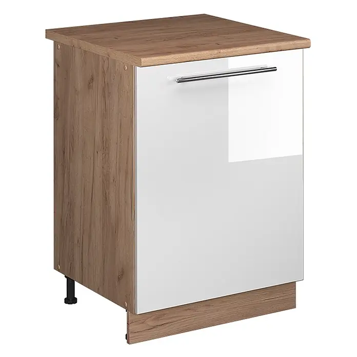 Spülenunterschrank Fame-Line 60 cm Weiß Hochglanz Art.-Nr. 63401 - 