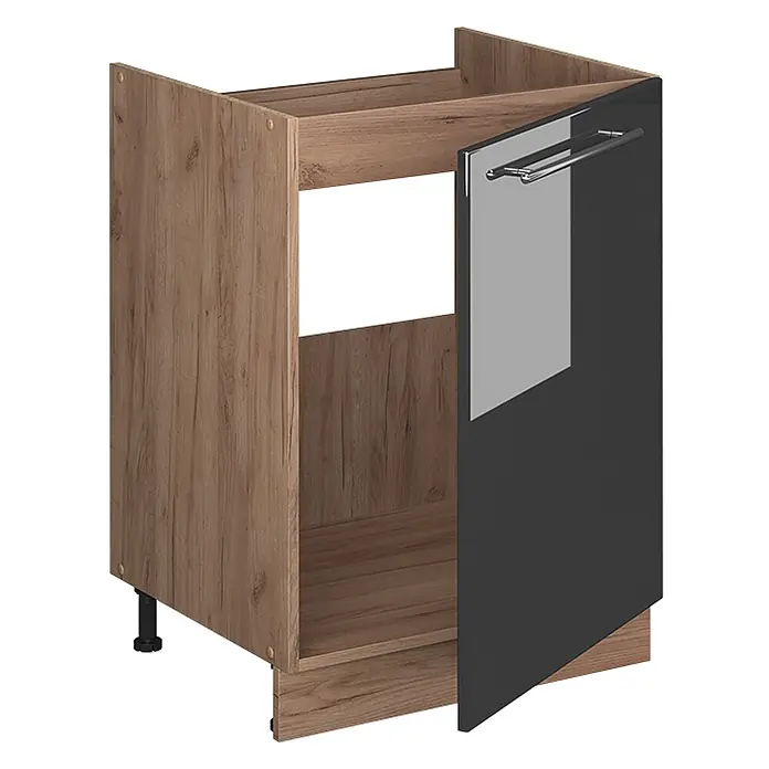 Spülenunterschrank Fame-Line 60 cm Anthrazit Hochglanz Art.-Nr. 63375 - 