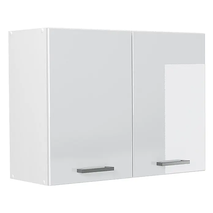 Küchenglasschrank R-Line 80 cm Weiß Hochglanz Art.-Nr. 71457 - 