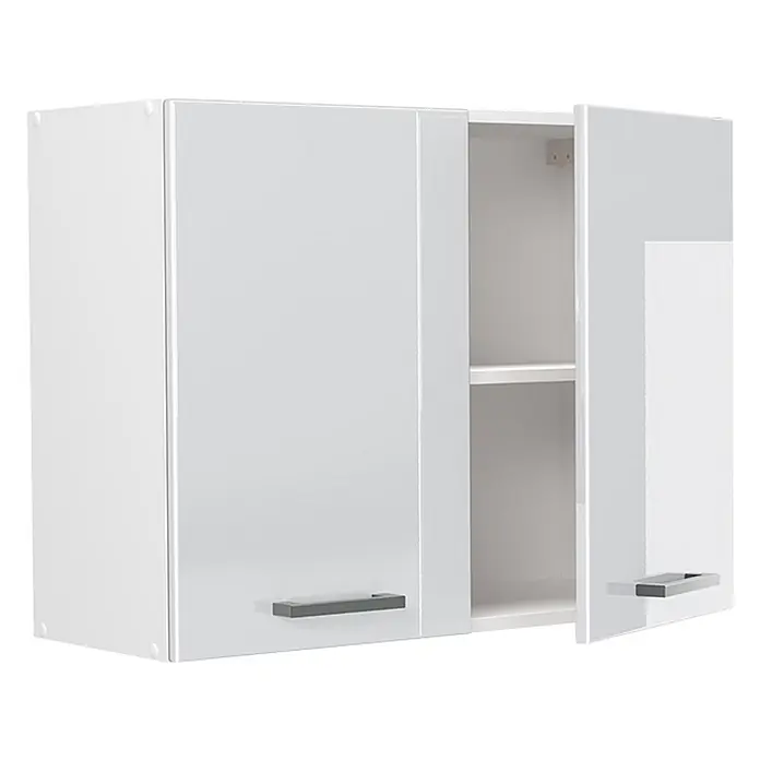 Küchenglasschrank R-Line 80 cm Weiß Hochglanz Art.-Nr. 71457 - 