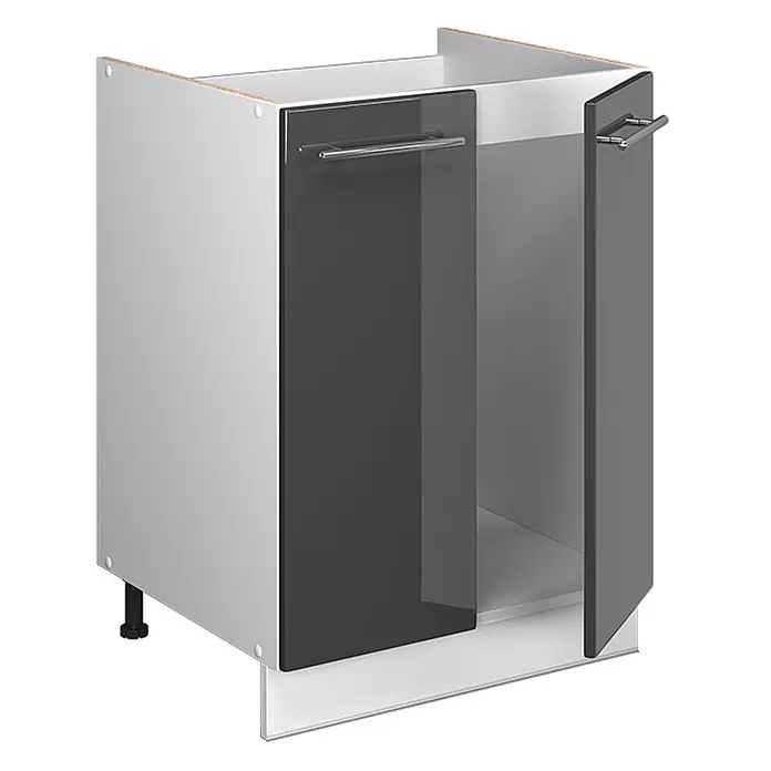 Spülenunterschrank Fame-Line 60 cm Anthrazit Hochglanz Art.-Nr. 65080 - 