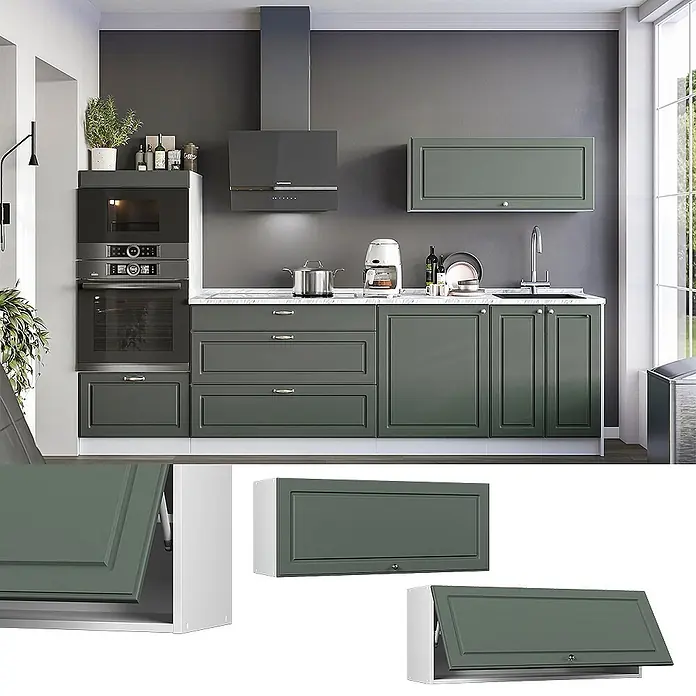 Hängeschrank Fame-Line 100 cm Grün-Gold Landhaus Art.-Nr. 61563 - 