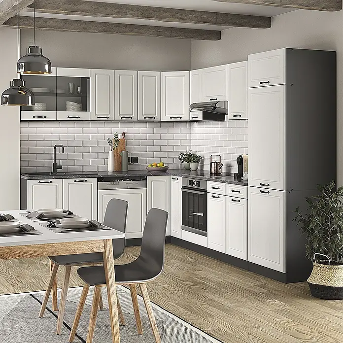 Küchenfront R-Line 59.6 cm Weiß Landhaus Art.-Nr. 36347 - 