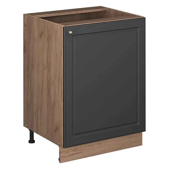 Küchenunterschrank Fame-Line 60 cm Anthrazit-Gold Landhaus Art.-Nr. 65181 - 