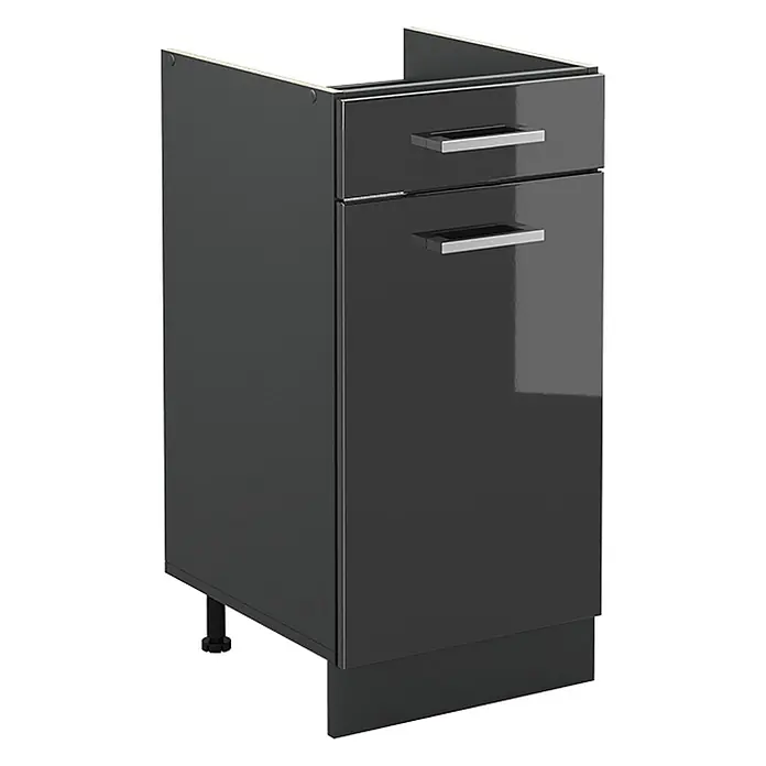 Küchenunterschrank R-Line 40 cm Anthrazit Hochglanz Art.-Nr. 61013 - 