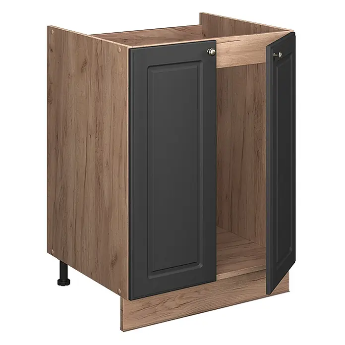 Spülenunterschrank Fame-Line 60 cm Anthrazit-Gold Landhaus Art.-Nr. 65222 - 