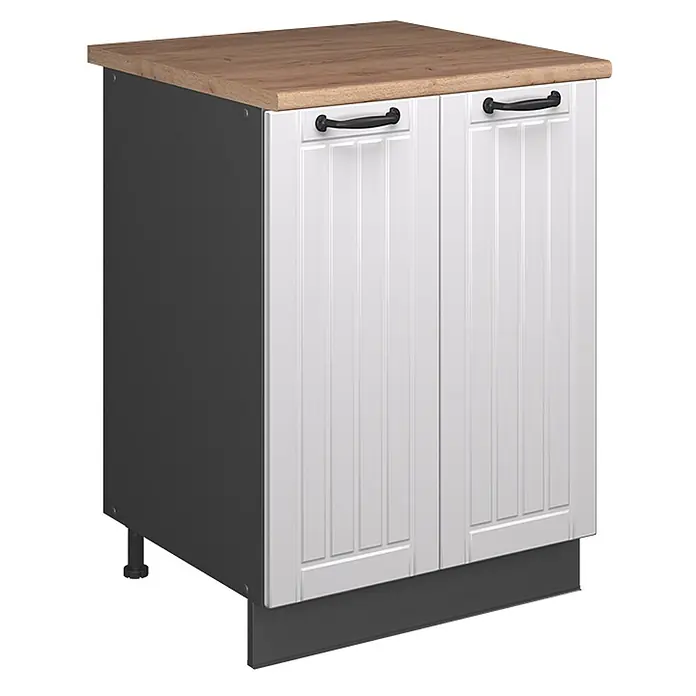 Spülenunterschrank Fame-Line 60 cm Weiß Landhaus Art.-Nr. 65286 - 