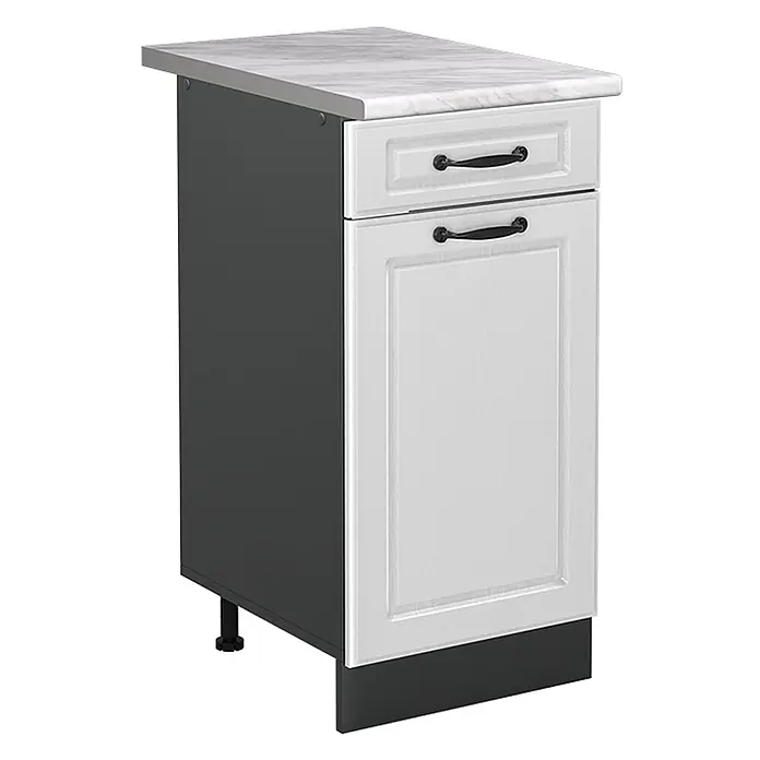 Küchenunterschrank R-Line 40 cm Weiß Landhaus Art.-Nr. 61056 - 