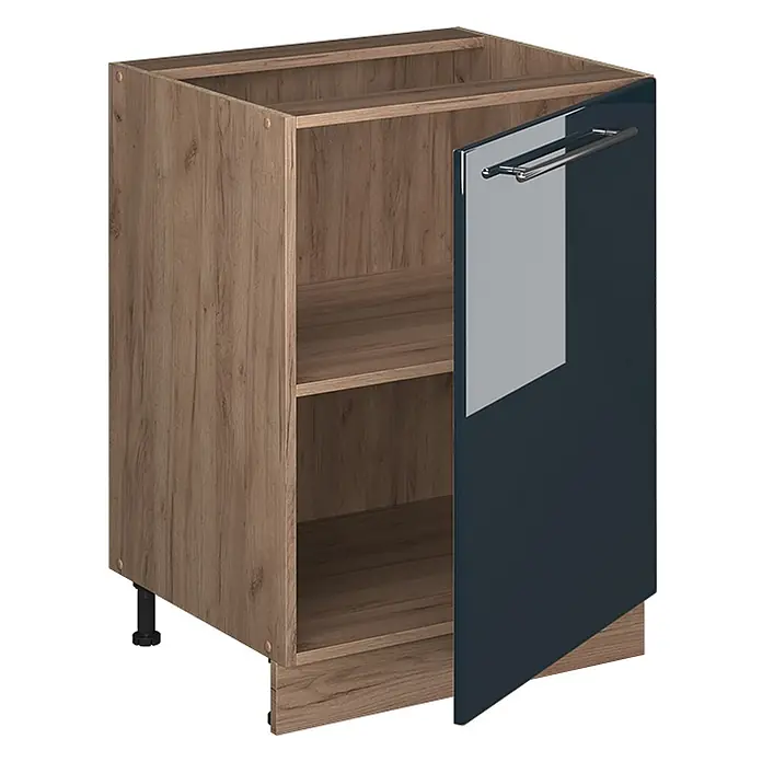 Küchenunterschrank Fame-Line 60 cm Dunkelblau Hochglanz Art.-Nr. 65203 - 