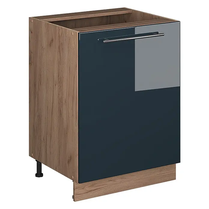Küchenunterschrank Fame-Line 60 cm Dunkelblau Hochglanz Art.-Nr. 65201 - 