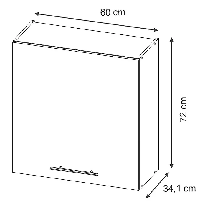 Hängeschrank Fame-Line 60 cm Dunkelgrau Art.-Nr. 62836 - 
