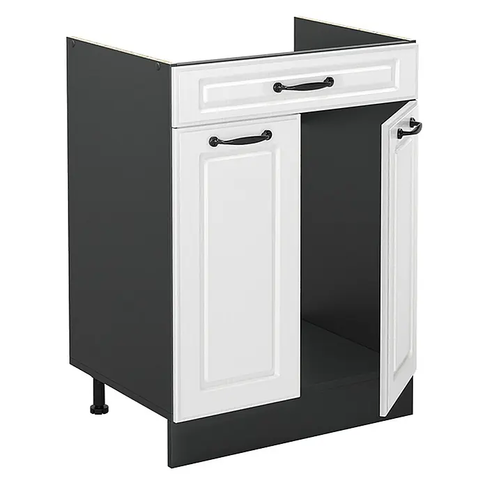 Küchenunterschrank R-Line 60 cm Weiß Landhaus Art.-Nr. 61114 - 