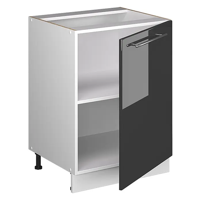 Küchenunterschrank Fame-Line 60 cm Anthrazit Hochglanz Art.-Nr. 65115 - 